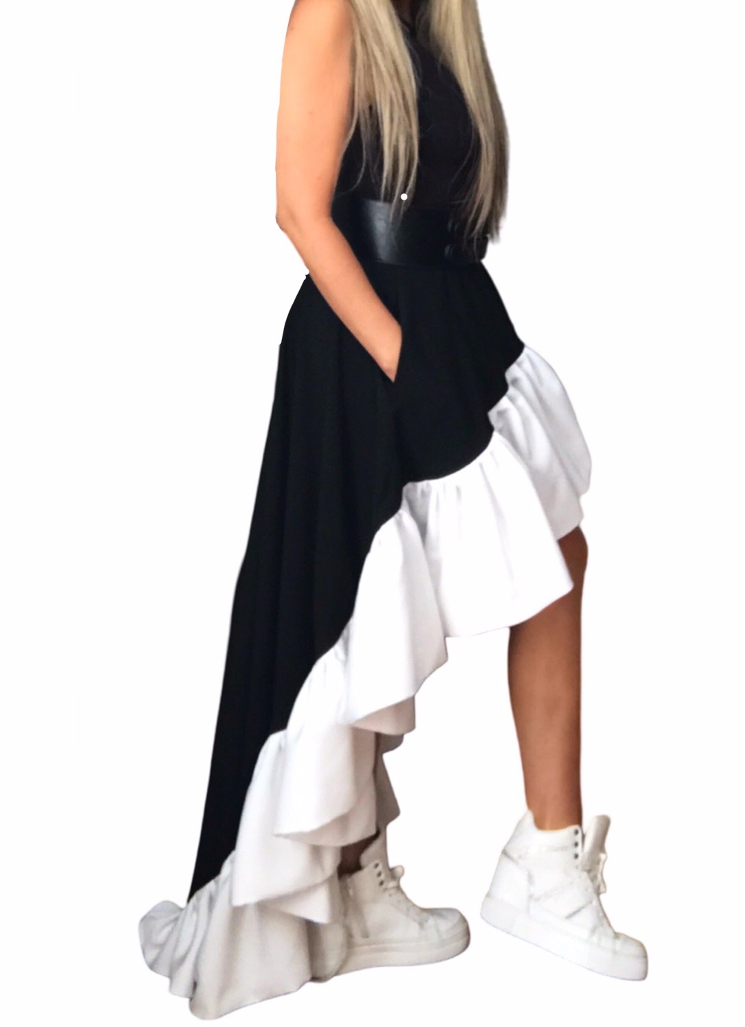 Designová asymetrická sukně BOROS SK-L-DBW01